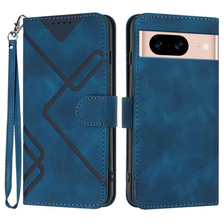 Line Pattern Skin Feel Leather Phone Case, For Google Pixel 10a, For Google Pixel 10 Pro XL, For Google Pixel 10 / Pixel 10 Pro, For Google Pixel 9a, For Google Pixel 9 Pro, For Google Pixel 9, For Google Pixel 8a, For Google Pixel 7 Pro 5G