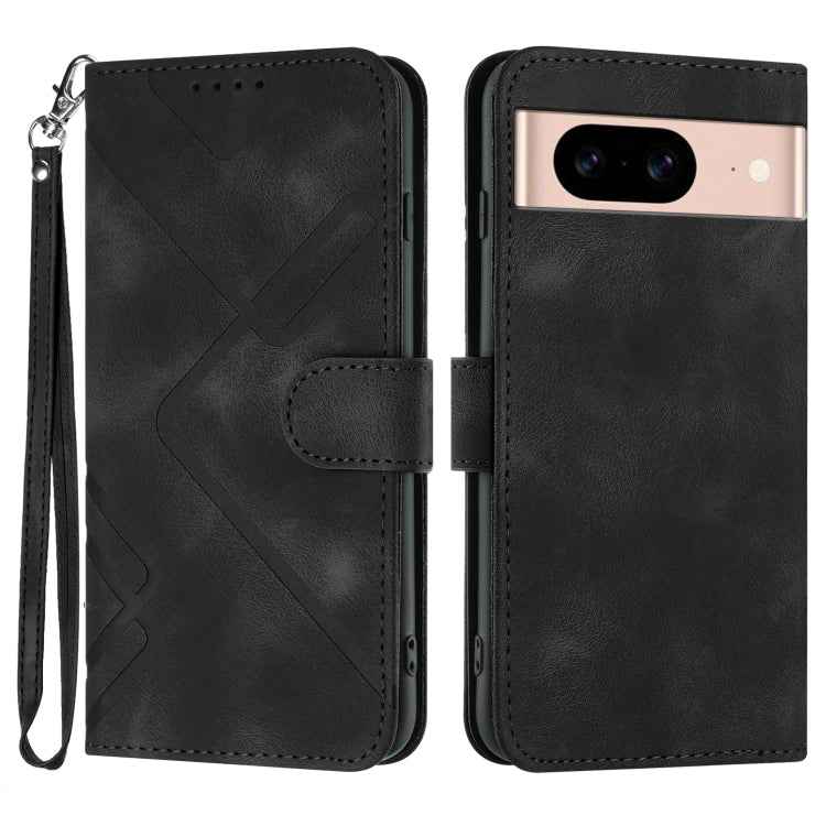 Line Pattern Skin Feel Leather Phone Case, For Google Pixel 10a, For Google Pixel 10 Pro XL, For Google Pixel 10 / Pixel 10 Pro, For Google Pixel 9a, For Google Pixel 9 Pro, For Google Pixel 9, For Google Pixel 8a, For Google Pixel 7 Pro 5G