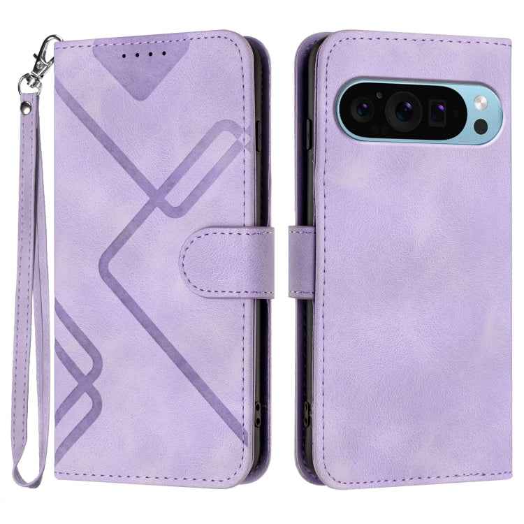 Line Pattern Skin Feel Leather Phone Case, For Google Pixel 10a, For Google Pixel 10 Pro XL, For Google Pixel 10 / Pixel 10 Pro, For Google Pixel 9a, For Google Pixel 9 Pro, For Google Pixel 9, For Google Pixel 8a, For Google Pixel 7 Pro 5G