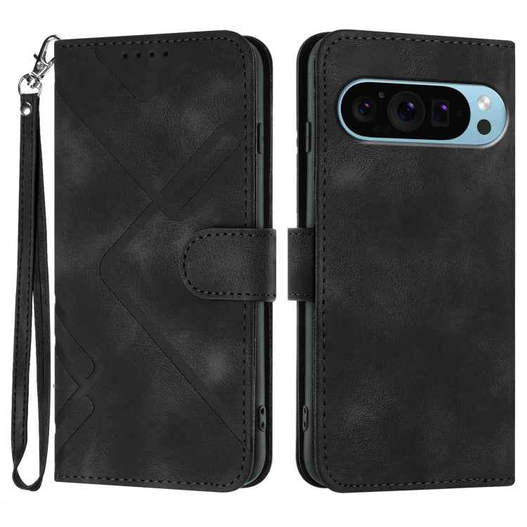 Line Pattern Skin Feel Leather Phone Case, For Google Pixel 10a, For Google Pixel 10 Pro XL, For Google Pixel 10 / Pixel 10 Pro, For Google Pixel 9a, For Google Pixel 9 Pro, For Google Pixel 9, For Google Pixel 8a, For Google Pixel 7 Pro 5G