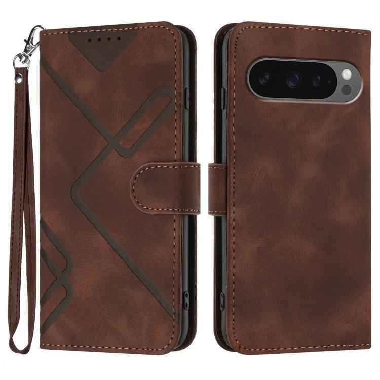 Line Pattern Skin Feel Leather Phone Case, For Google Pixel 10a, For Google Pixel 10 Pro XL, For Google Pixel 10 / Pixel 10 Pro, For Google Pixel 9a, For Google Pixel 9 Pro, For Google Pixel 9, For Google Pixel 8a, For Google Pixel 7 Pro 5G