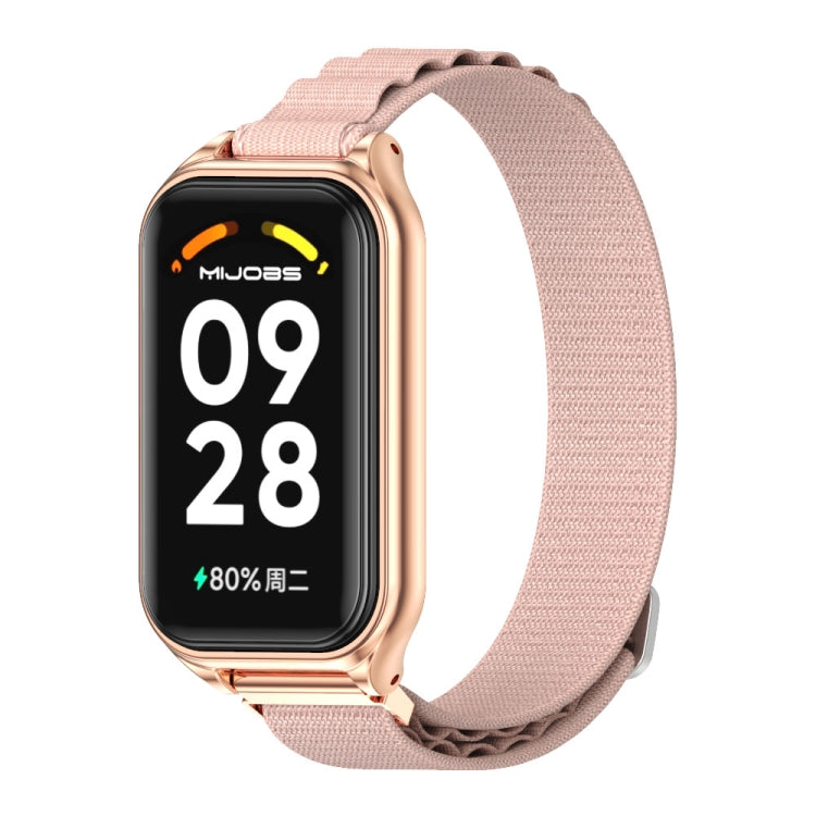 Mijobs Metal Shell Nylon Breathable Watch Band