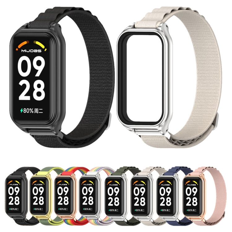 Mijobs Metal Shell Nylon Breathable Watch Band