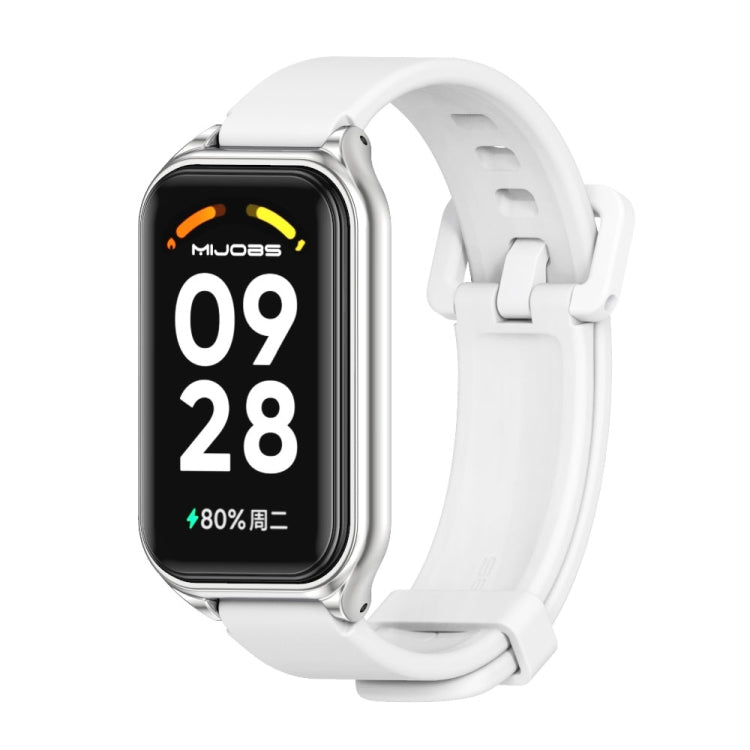 Mijobs Metal Shell Silicone Watch Band