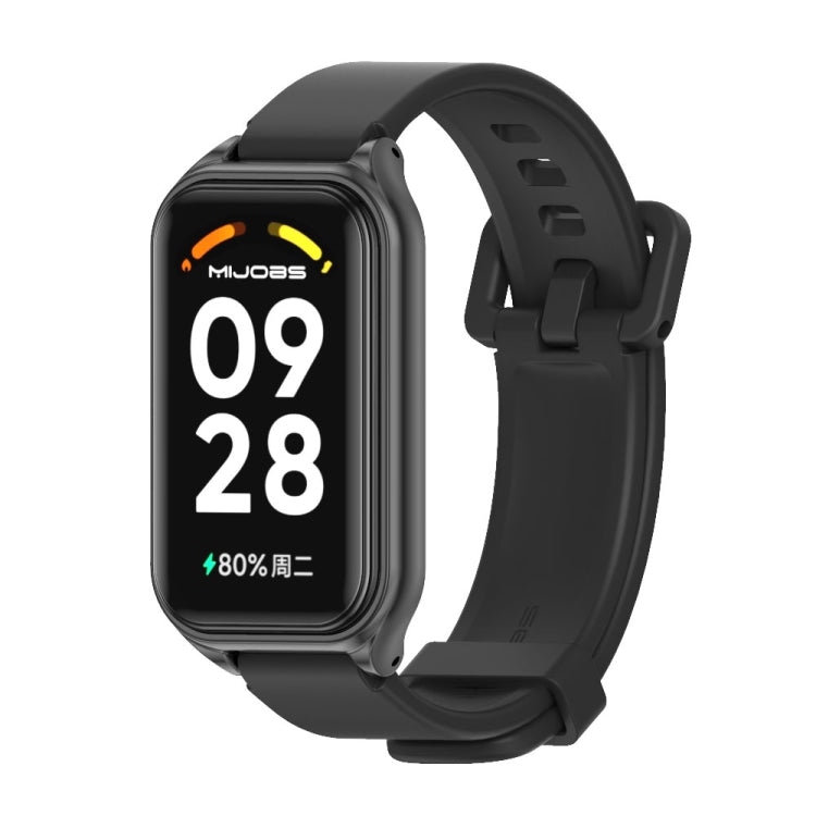 Mijobs Metal Shell Silicone Watch Band
