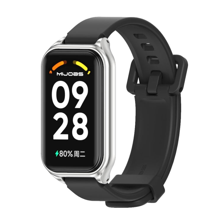 Mijobs Metal Shell Silicone Watch Band