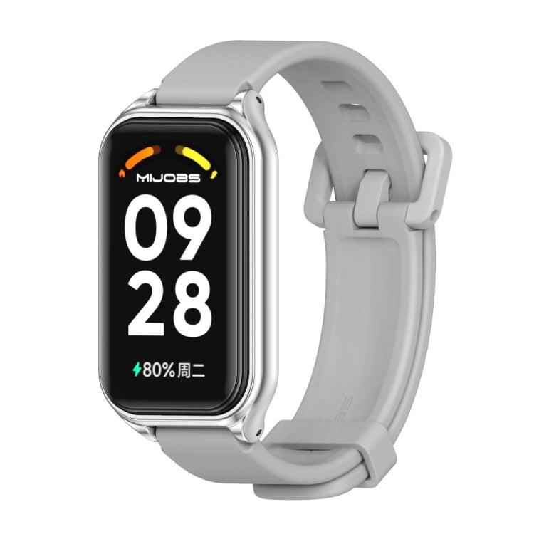 Mijobs Metal Shell Silicone Watch Band