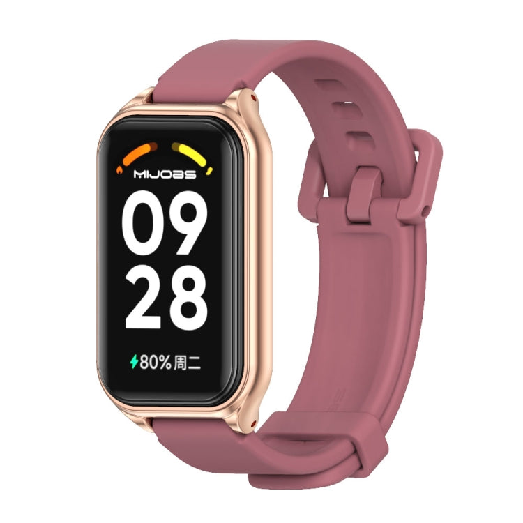 Mijobs Metal Shell Silicone Watch Band