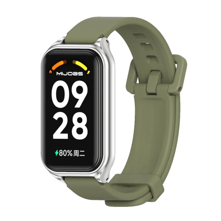 Mijobs Metal Shell Silicone Watch Band