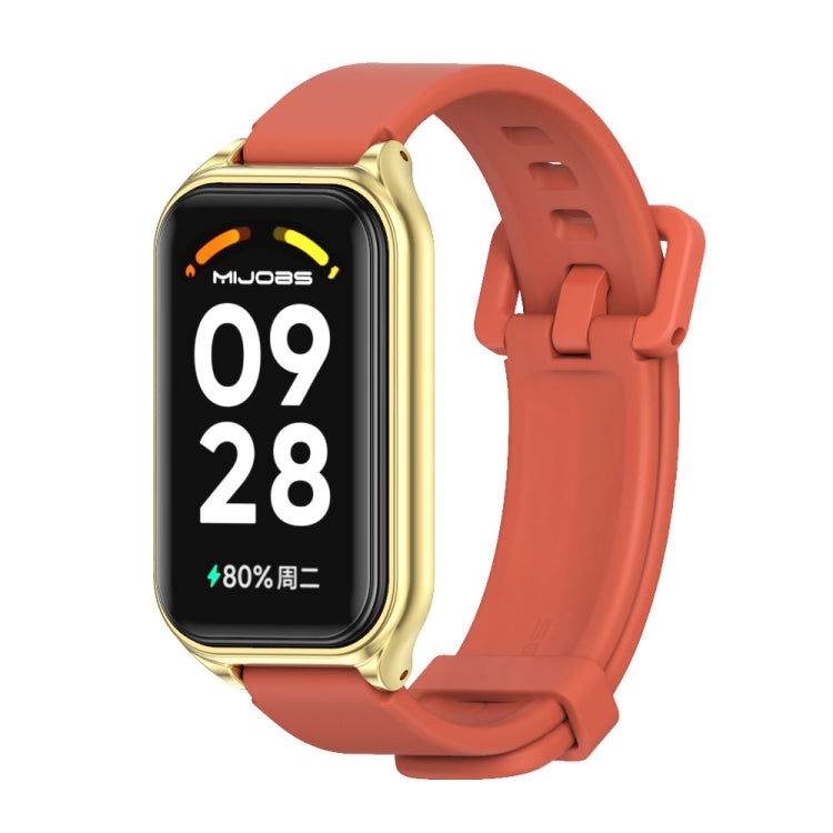 Mijobs Metal Shell Silicone Watch Band