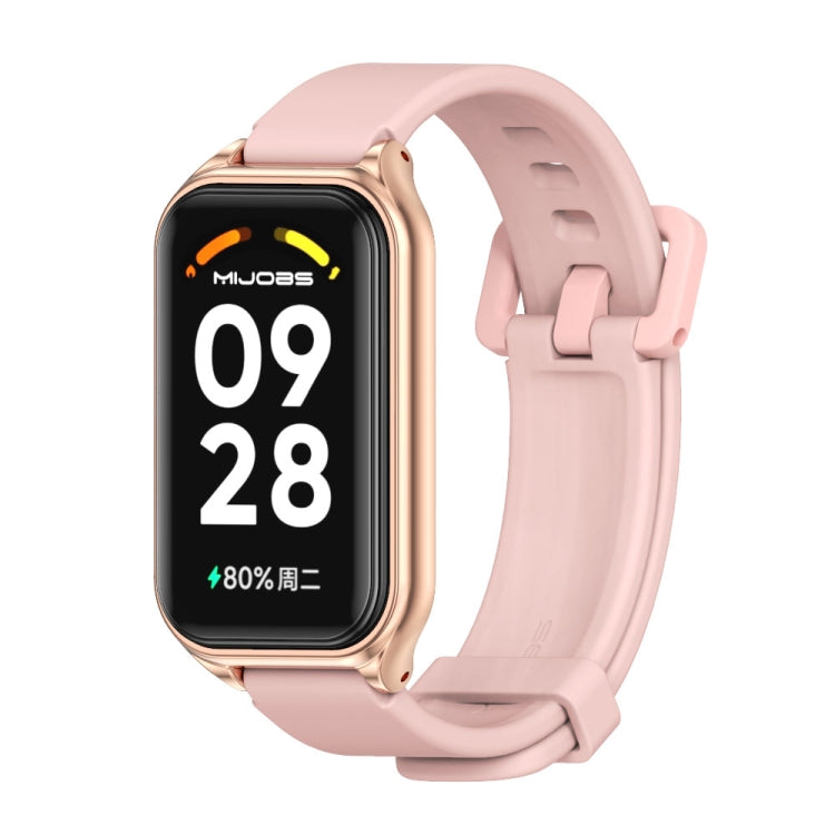 Mijobs Metal Shell Silicone Watch Band