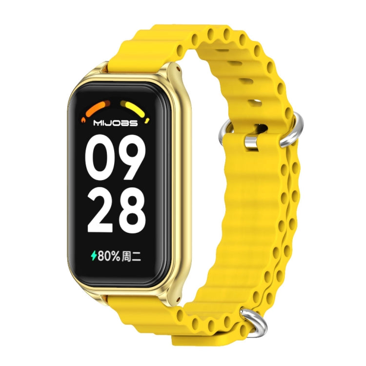 Mijobs Metal Shell Ocean Silicone Watch Band