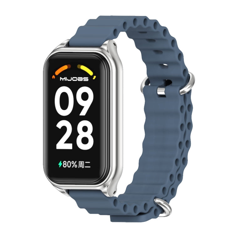 Mijobs Metal Shell Ocean Silicone Watch Band