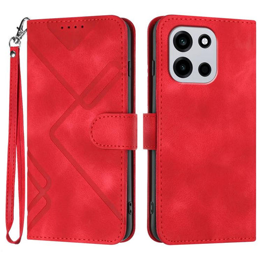 Line Pattern Skin Feel Leather Phone Case, For OnePlus Turbo 6 / 6V, For OnePlus Ace 6, For OnePlus 15, For OnePlus 13T, For OnePlus Ace 5 / 13R Global, For OnePlus 12, For OnePlus Ace 2V, For OnePlus 11