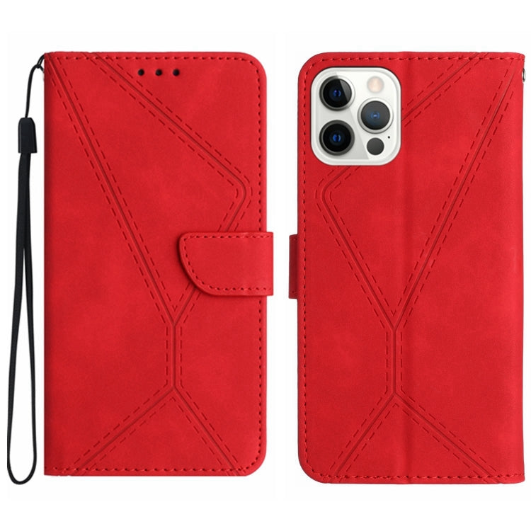 Stitching Embossed Leather Phone Case, For iPhone 14, For iPhone 14 Pro, For iPhone 14 Pro Max, For iPhone 13, For iPhone 13 Pro, For iPhone 13 Pro Max, For iPhone 12 / 12 Pro, For iPhone 12 Pro Max