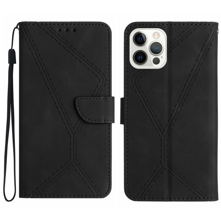 Stitching Embossed Leather Phone Case, For iPhone 14, For iPhone 14 Pro, For iPhone 14 Pro Max, For iPhone 13, For iPhone 13 Pro, For iPhone 13 Pro Max, For iPhone 12 / 12 Pro, For iPhone 12 Pro Max