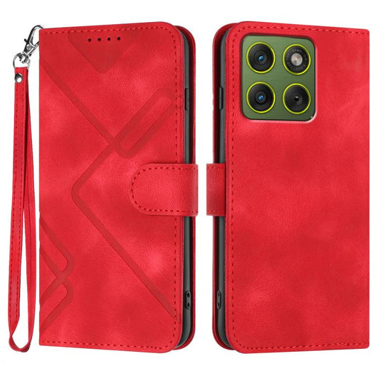 Line Pattern Skin Feel Leather Phone Case, For Motorola Edge 70 5G / Moto X70 Air 5G, For Motorola Moto G86 Power, For Motorola Moto G86 5G, For Motorola Moto G56 5G, For Motorola Edge 60 Pro, For Motorola Edge 60 Fusion / Edge 5G 2025                 ...