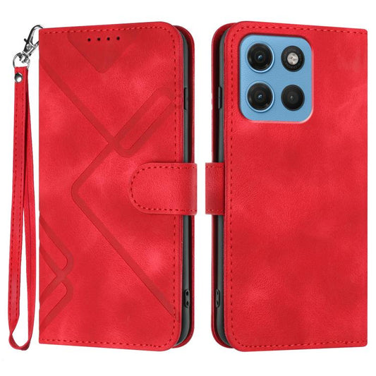 Line Pattern Skin Feel Leather Phone Case, For Motorola Moto G Max / G87 / G77 / G67, For Motorola Moto G47 / G37 / G37 Power 5G, For Motorola Edge 70 Pro 5G, For Motorola Moto X70 Air Pro 5G, For Motorola Moto G17 4G / G17 Power 4G                    ...