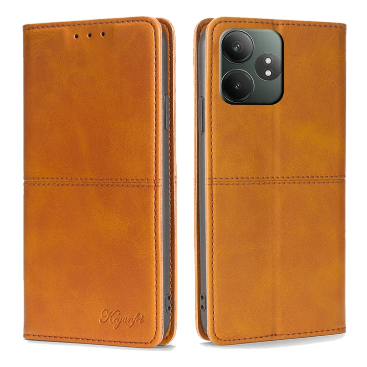 Cow Texture Magnetic Leather Phone Case, For Realme 15T 5G Global, For Realme C71 4G, For Realme GT 7 Global, For Realme 14 5G Global, For Realme P3 Ultra 5G, For Realme P3 Pro 5G Global, For Realme C61 4G, For Realme GT Neo6 SE, For Realme 12 5G