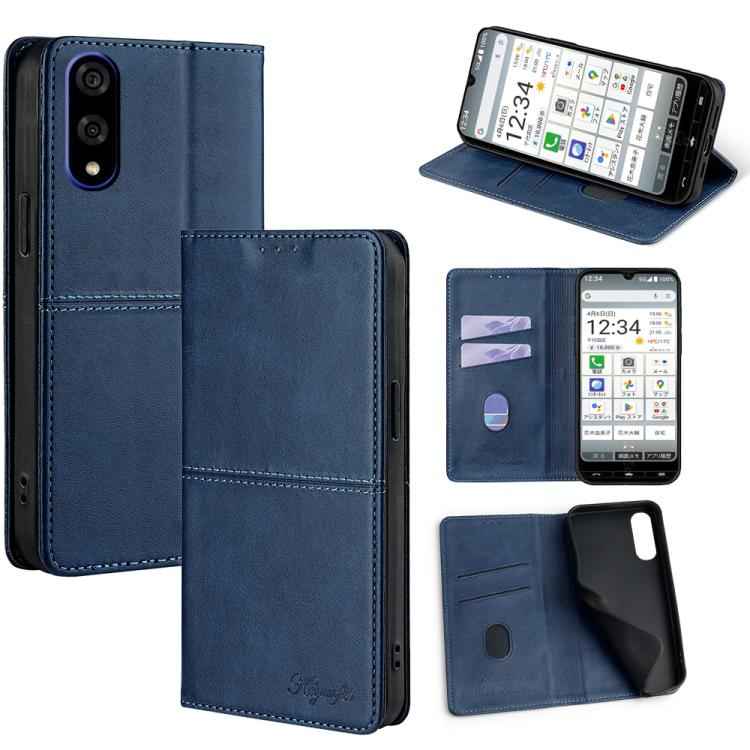 Cow Texture Magnetic Leather Phone Case, For Kyocera Basio Active3, For Kyocera Digno SX4 5G, For Kyocera Digno SX3-KYG02