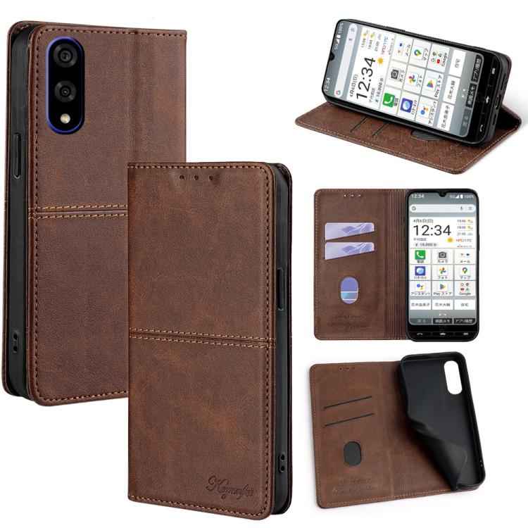 Cow Texture Magnetic Leather Phone Case, For Kyocera Basio Active3, For Kyocera Digno SX4 5G, For Kyocera Digno SX3-KYG02