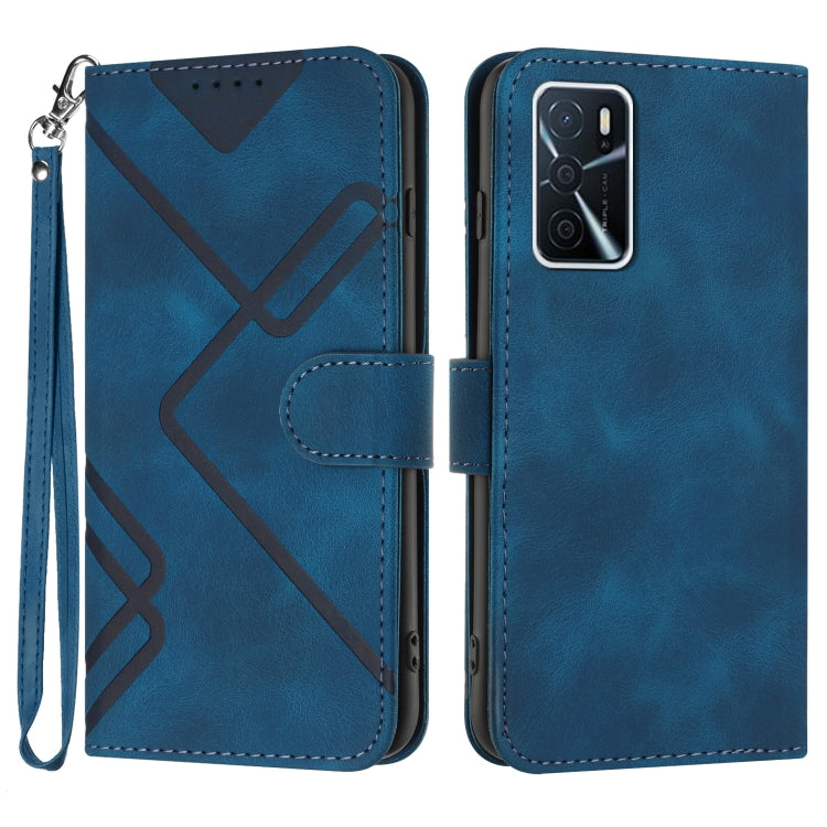 Line Pattern Skin Feel Leather Phone Case, For OPPO Reno8 5G, For OPPO A36 / A76 / A96 / K10 4G, For OPPO Reno6 Z 5G/Reno5 F/Reno5 Lite, For OPPO A16, For OPPO A16 4G/A55 5G/A53s 5G, For OPPO Reno6 Pro+ 5G, For OPPO A94 4G/A95 5G/Reno5 Z               ...