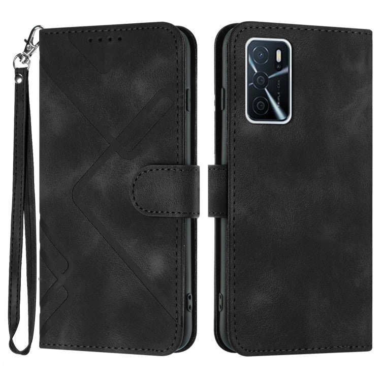 Line Pattern Skin Feel Leather Phone Case, For OPPO Reno8 5G, For OPPO A36 / A76 / A96 / K10 4G, For OPPO Reno6 Z 5G/Reno5 F/Reno5 Lite, For OPPO A16, For OPPO A16 4G/A55 5G/A53s 5G, For OPPO Reno6 Pro+ 5G, For OPPO A94 4G/A95 5G/Reno5 Z               ...