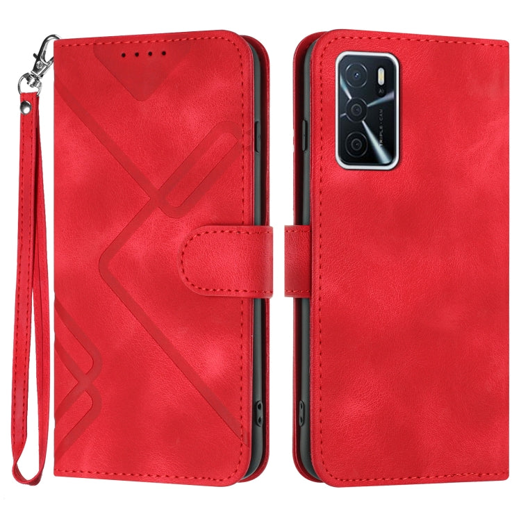 Line Pattern Skin Feel Leather Phone Case, For OPPO Reno8 5G, For OPPO A36 / A76 / A96 / K10 4G, For OPPO Reno6 Z 5G/Reno5 F/Reno5 Lite, For OPPO A16, For OPPO A16 4G/A55 5G/A53s 5G, For OPPO Reno6 Pro+ 5G, For OPPO A94 4G/A95 5G/Reno5 Z               ...