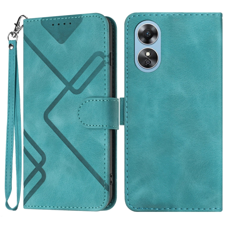 Line Pattern Skin Feel Leather Phone Case, For OPPO A1 Pro / Reno8 T 5G Global, For OPPO A77 4G Global, For OPPO A98 5G, For OPPO A17, For OPPO A57e 4G Global/A57s 4G Global, For OPPO A57s 4G/A77 5G/A57 5G, For OPPO A57 5G/A77 5G/A57 4G Global         ...