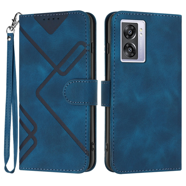 Line Pattern Skin Feel Leather Phone Case, For OPPO A1 Pro / Reno8 T 5G Global, For OPPO A77 4G Global, For OPPO A98 5G, For OPPO A17, For OPPO A57e 4G Global/A57s 4G Global, For OPPO A57s 4G/A77 5G/A57 5G, For OPPO A57 5G/A77 5G/A57 4G Global         ...