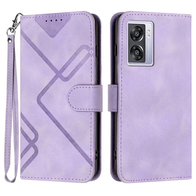 Line Pattern Skin Feel Leather Phone Case, For OPPO A1 Pro / Reno8 T 5G Global, For OPPO A77 4G Global, For OPPO A98 5G, For OPPO A17, For OPPO A57e 4G Global/A57s 4G Global, For OPPO A57s 4G/A77 5G/A57 5G, For OPPO A57 5G/A77 5G/A57 4G Global         ...