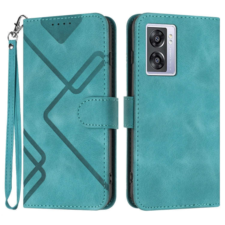 Line Pattern Skin Feel Leather Phone Case, For OPPO A1 Pro / Reno8 T 5G Global, For OPPO A77 4G Global, For OPPO A98 5G, For OPPO A17, For OPPO A57e 4G Global/A57s 4G Global, For OPPO A57s 4G/A77 5G/A57 5G, For OPPO A57 5G/A77 5G/A57 4G Global         ...