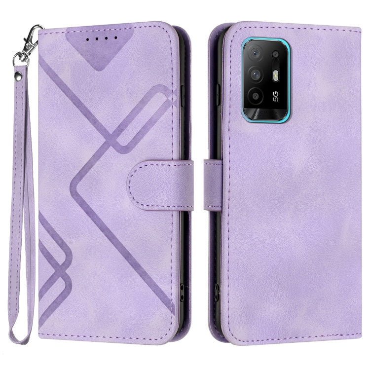 Line Pattern Skin Feel Leather Phone Case, For OPPO Reno8 5G, For OPPO A36 / A76 / A96 / K10 4G, For OPPO Reno6 Z 5G/Reno5 F/Reno5 Lite, For OPPO A16, For OPPO A16 4G/A55 5G/A53s 5G, For OPPO Reno6 Pro+ 5G, For OPPO A94 4G/A95 5G/Reno5 Z               ...