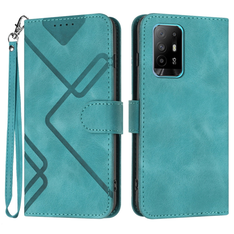 Line Pattern Skin Feel Leather Phone Case, For OPPO Reno8 5G, For OPPO A36 / A76 / A96 / K10 4G, For OPPO Reno6 Z 5G/Reno5 F/Reno5 Lite, For OPPO A16, For OPPO A16 4G/A55 5G/A53s 5G, For OPPO Reno6 Pro+ 5G, For OPPO A94 4G/A95 5G/Reno5 Z               ...