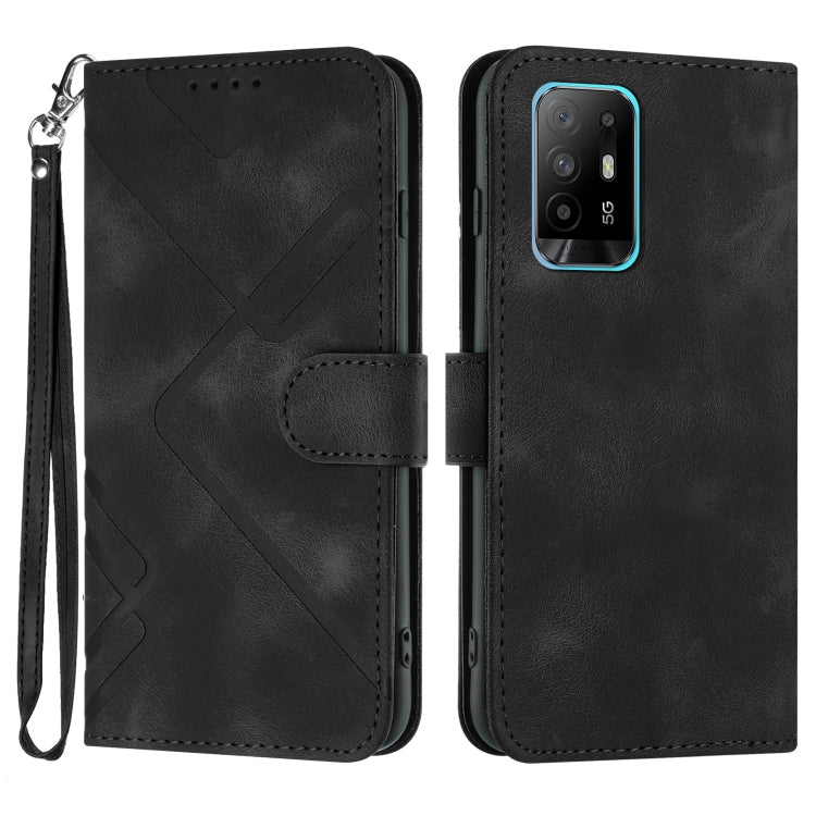 Line Pattern Skin Feel Leather Phone Case, For OPPO Reno8 5G, For OPPO A36 / A76 / A96 / K10 4G, For OPPO Reno6 Z 5G/Reno5 F/Reno5 Lite, For OPPO A16, For OPPO A16 4G/A55 5G/A53s 5G, For OPPO Reno6 Pro+ 5G, For OPPO A94 4G/A95 5G/Reno5 Z               ...