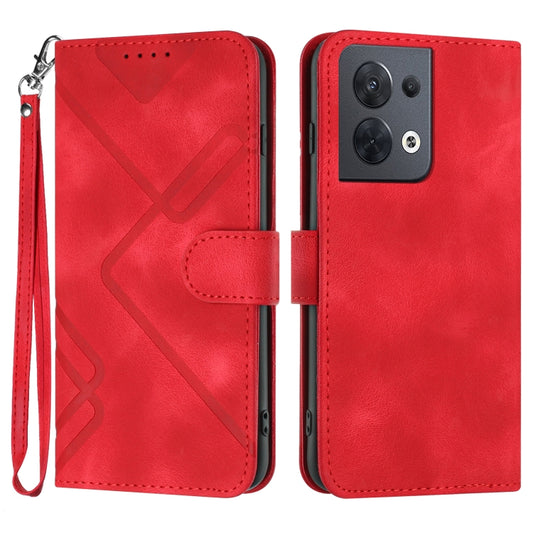 Line Pattern Skin Feel Leather Phone Case, For OPPO Reno8 5G, For OPPO A36 / A76 / A96 / K10 4G, For OPPO Reno6 Z 5G/Reno5 F/Reno5 Lite, For OPPO A16, For OPPO A16 4G/A55 5G/A53s 5G, For OPPO Reno6 Pro+ 5G, For OPPO A94 4G/A95 5G/Reno5 Z               ...