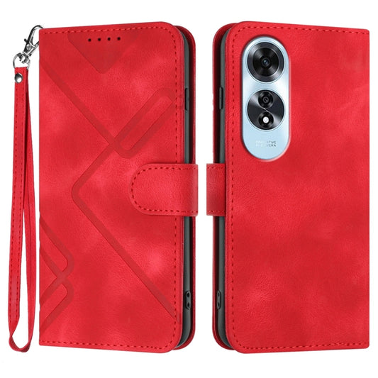Line Pattern Skin Feel Leather Phone Case, For OPPO A60, For OPPO Reno11 F / F25 Pro, For OPPO A38 /  A18, For OPPO Find X8 Pro, For OPPO A78 5G / A1x, For OPPO Reno8 T 4G, For OPPO Find X6 Pro, For OPPO Find X6