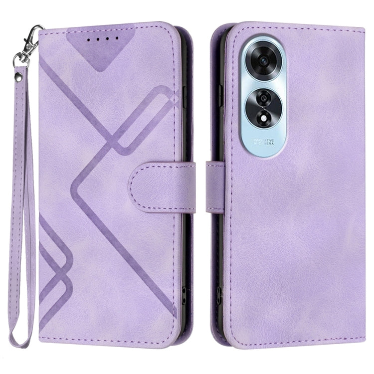 Line Pattern Skin Feel Leather Phone Case, For OPPO A60, For OPPO Reno11 F / F25 Pro, For OPPO A38 /  A18, For OPPO Find X8 Pro, For OPPO A78 5G / A1x, For OPPO Reno8 T 4G, For OPPO Find X6 Pro, For OPPO Find X6