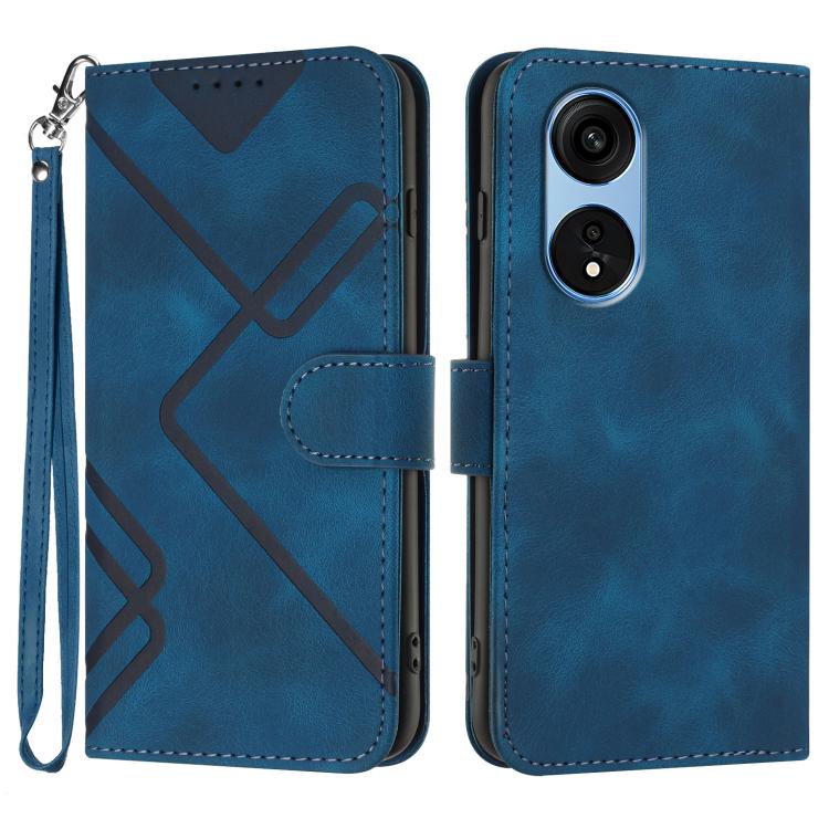 Line Pattern Skin Feel Leather Phone Case, For OPPO A1 Pro / Reno8 T 5G Global, For OPPO A77 4G Global, For OPPO A98 5G, For OPPO A17, For OPPO A57e 4G Global/A57s 4G Global, For OPPO A57s 4G/A77 5G/A57 5G, For OPPO A57 5G/A77 5G/A57 4G Global         ...