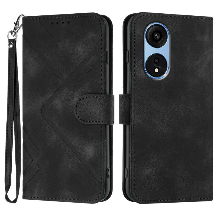 Line Pattern Skin Feel Leather Phone Case, For OPPO A1 Pro / Reno8 T 5G Global, For OPPO A77 4G Global, For OPPO A98 5G, For OPPO A17, For OPPO A57e 4G Global/A57s 4G Global, For OPPO A57s 4G/A77 5G/A57 5G, For OPPO A57 5G/A77 5G/A57 4G Global         ...