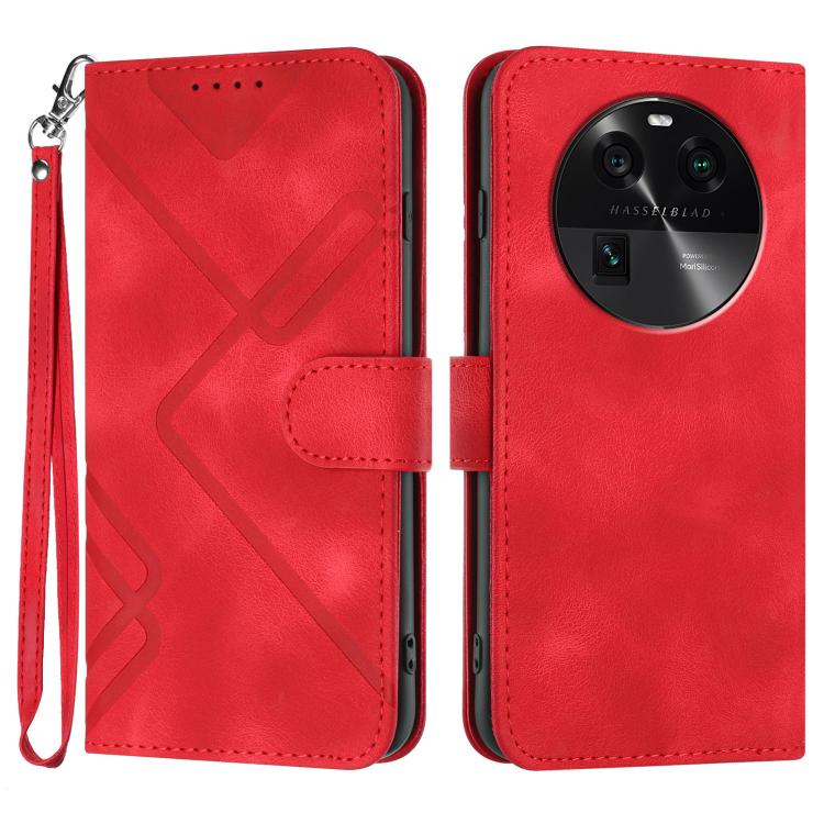 Line Pattern Skin Feel Leather Phone Case, For OPPO A60, For OPPO Reno11 F / F25 Pro, For OPPO A38 /  A18, For OPPO Find X8 Pro, For OPPO A78 5G / A1x, For OPPO Reno8 T 4G, For OPPO Find X6 Pro, For OPPO Find X6