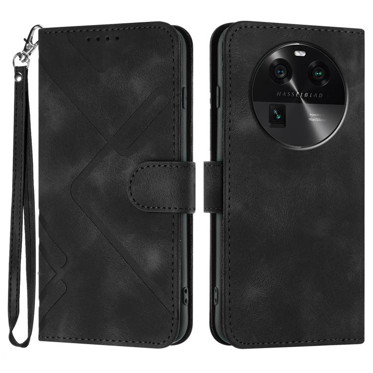 Line Pattern Skin Feel Leather Phone Case, For OPPO A60, For OPPO Reno11 F / F25 Pro, For OPPO A38 /  A18, For OPPO Find X8 Pro, For OPPO A78 5G / A1x, For OPPO Reno8 T 4G, For OPPO Find X6 Pro, For OPPO Find X6