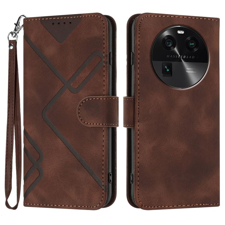 Line Pattern Skin Feel Leather Phone Case, For OPPO A60, For OPPO Reno11 F / F25 Pro, For OPPO A38 /  A18, For OPPO Find X8 Pro, For OPPO A78 5G / A1x, For OPPO Reno8 T 4G, For OPPO Find X6 Pro, For OPPO Find X6