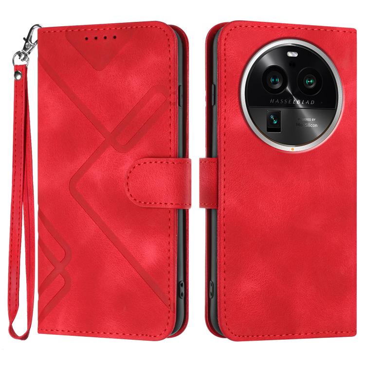 Line Pattern Skin Feel Leather Phone Case, For OPPO A60, For OPPO Reno11 F / F25 Pro, For OPPO A38 /  A18, For OPPO Find X8 Pro, For OPPO A78 5G / A1x, For OPPO Reno8 T 4G, For OPPO Find X6 Pro, For OPPO Find X6