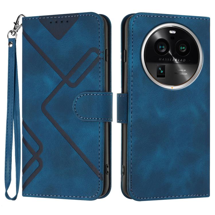 Line Pattern Skin Feel Leather Phone Case, For OPPO A60, For OPPO Reno11 F / F25 Pro, For OPPO A38 /  A18, For OPPO Find X8 Pro, For OPPO A78 5G / A1x, For OPPO Reno8 T 4G, For OPPO Find X6 Pro, For OPPO Find X6