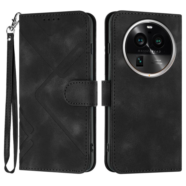 Line Pattern Skin Feel Leather Phone Case, For OPPO A60, For OPPO Reno11 F / F25 Pro, For OPPO A38 /  A18, For OPPO Find X8 Pro, For OPPO A78 5G / A1x, For OPPO Reno8 T 4G, For OPPO Find X6 Pro, For OPPO Find X6
