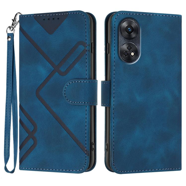 Line Pattern Skin Feel Leather Phone Case, For OPPO A60, For OPPO Reno11 F / F25 Pro, For OPPO A38 /  A18, For OPPO Find X8 Pro, For OPPO A78 5G / A1x, For OPPO Reno8 T 4G, For OPPO Find X6 Pro, For OPPO Find X6