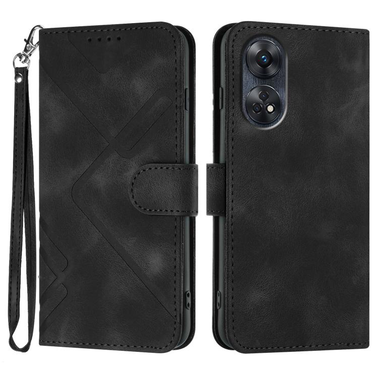 Line Pattern Skin Feel Leather Phone Case, For OPPO A60, For OPPO Reno11 F / F25 Pro, For OPPO A38 /  A18, For OPPO Find X8 Pro, For OPPO A78 5G / A1x, For OPPO Reno8 T 4G, For OPPO Find X6 Pro, For OPPO Find X6