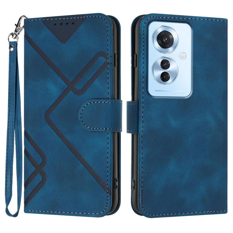 Line Pattern Skin Feel Leather Phone Case, For OPPO A60, For OPPO Reno11 F / F25 Pro, For OPPO A38 /  A18, For OPPO Find X8 Pro, For OPPO A78 5G / A1x, For OPPO Reno8 T 4G, For OPPO Find X6 Pro, For OPPO Find X6