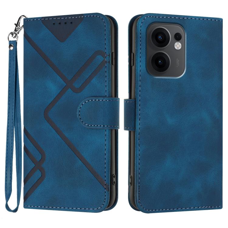 Line Pattern Skin Feel Leather Phone Case, For OPPO K13 5G, For OPPO Find X8s+, For OPPO Find X8s, For OPPO Find X8 Ultra, For OPPO A5 Pro 5G, For OPPO Reno13 F 4G / 5G, For OPPO Find X8, For OPPO Reno12 Global